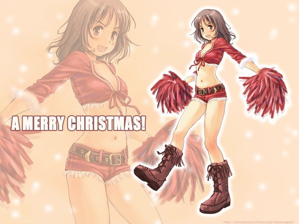 Anime picture 1024x768 with christmas tagme