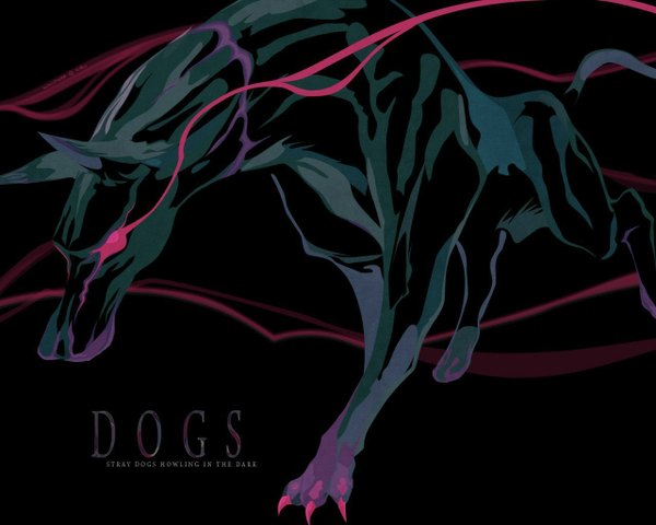 Anime picture 1280x1024 with dogs: bullets & carnage david production red eyes glowing glowing eye (eyes) dog