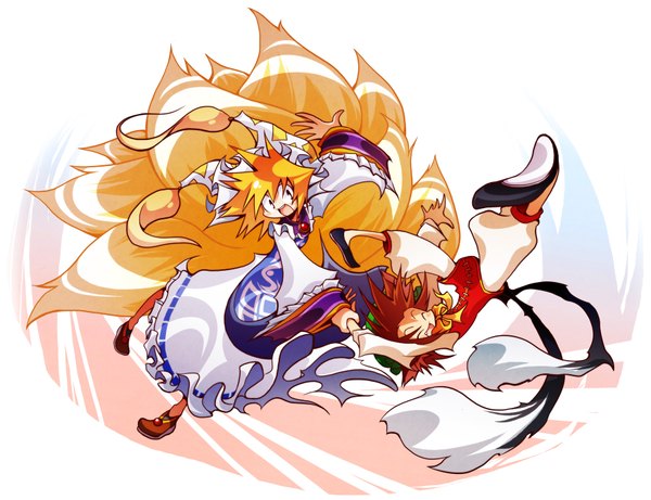 Anime picture 1748x1344 with touhou yakumo ran chen highres girl