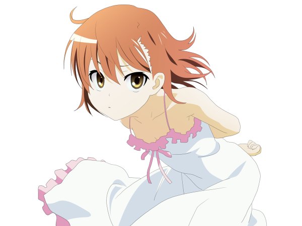 Anime picture 1200x900 with to aru kagaku no railgun j.c. staff misaka mikoto single white background vector girl