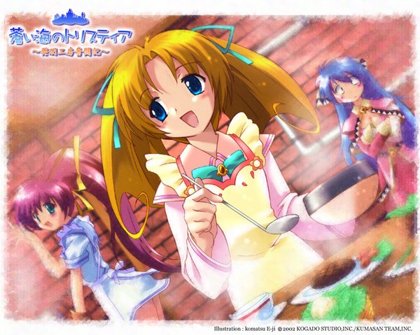 Anime picture 1024x819 with aoi umi no tristia deep-blue series nanoca flanka nene hampden faury carat komatsu eiji food