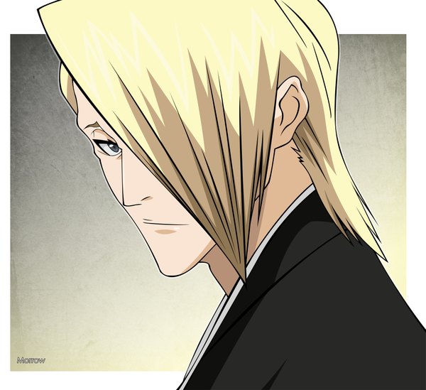 Anime picture 2000x1832 with bleach studio pierrot kira izuru morrow single fringe highres short hair blonde hair hair over one eye grey eyes close-up boy