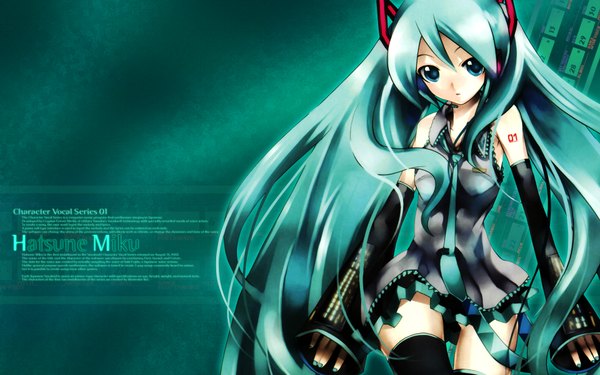 Anime picture 1920x1200 with vocaloid hatsune miku kei (keigarou) highres wide image girl