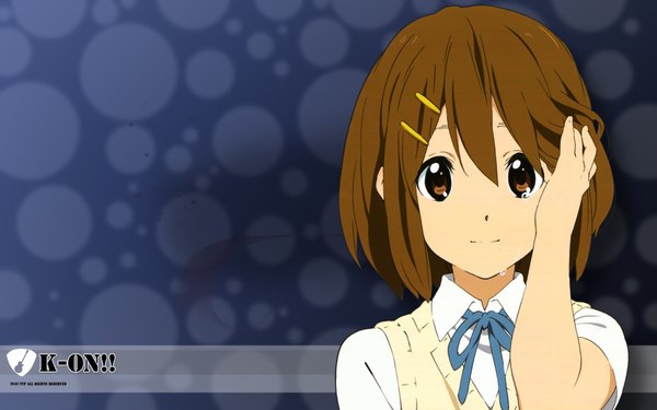 Anime picture 1920x1200 with k-on! kyoto animation hirasawa yui highres brown hair wide image brown eyes