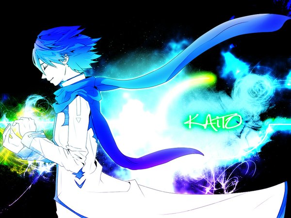 Anime picture 1024x768 with vocaloid kaito (vocaloid) multicolored tagme
