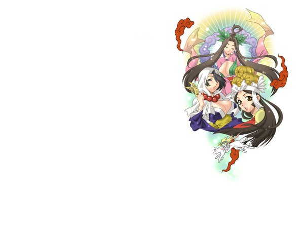 Anime picture 1280x1024 with okami white background tagme