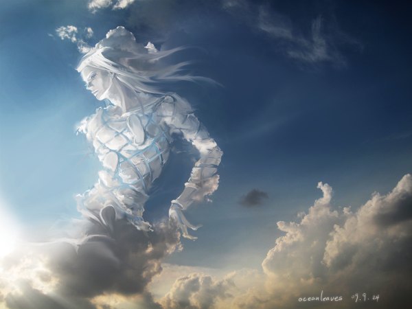 Anime picture 1200x900 with jojo no kimyou na bouken hasekura mikitaka ocean (pixiv) sky cloud (clouds) silhouette