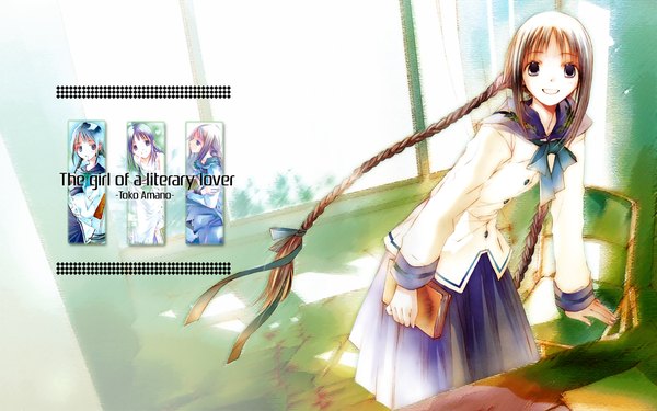 Anime picture 1920x1200 with bungaku shoujo amano tooko highres wide image tagme