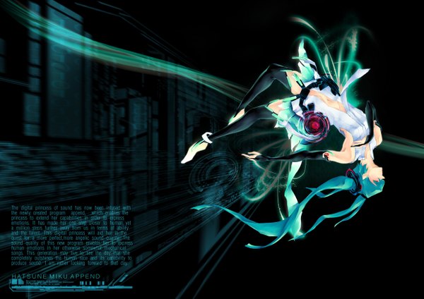 Anime picture 2480x1754 with vocaloid vocaloid append hatsune miku hatsune miku (append) highres twintails blue hair aqua hair girl detached sleeves