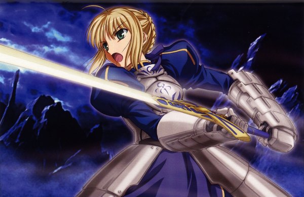 Anime picture 2312x1500 with fate (series) fate/stay night studio deen type-moon artoria pendragon (all) saber highres