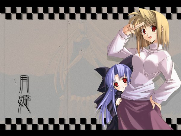 Anime picture 1024x768 with shingetsutan tsukihime type-moon arcueid brunestud len (tsukihime) tagme