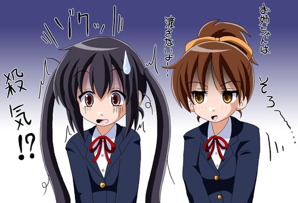 Anime picture 1320x900 with k-on! kyoto animation nakano azusa hirasawa ui tagme