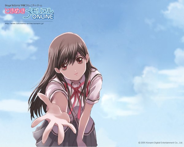 Anime picture 1280x1024 with tokimeki memorial girls' side tokimeki memorial only love amamiya sayuri soft beauty tokimeki memorial online