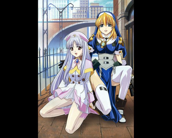 Anime picture 1280x1024 with chrono crusade gonzo azmaria hendric rosette christopher tagme