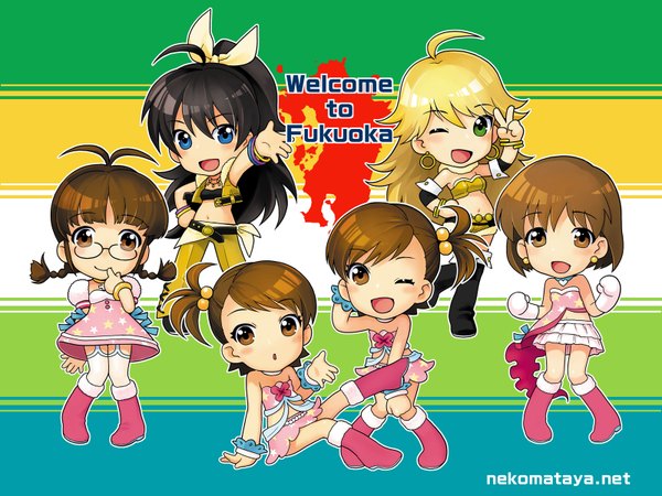Anime picture 1600x1200 with idolmaster chibi tagme