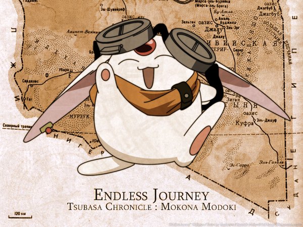 Anime picture 1280x960 with tsubasa reservoir chronicle clamp mokona-modoki open mouth animal ears eyes closed inscription goggles map