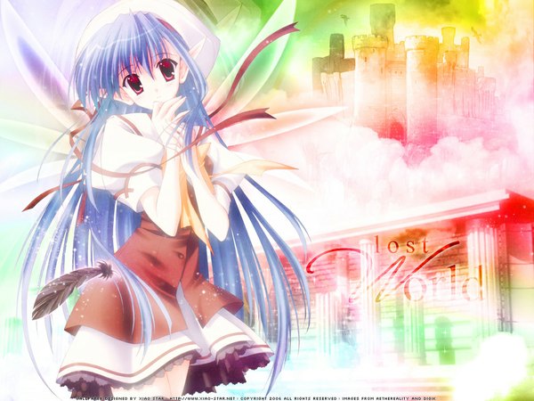Anime picture 1024x768 with shuffle! nerine nanao naru girl rainbow