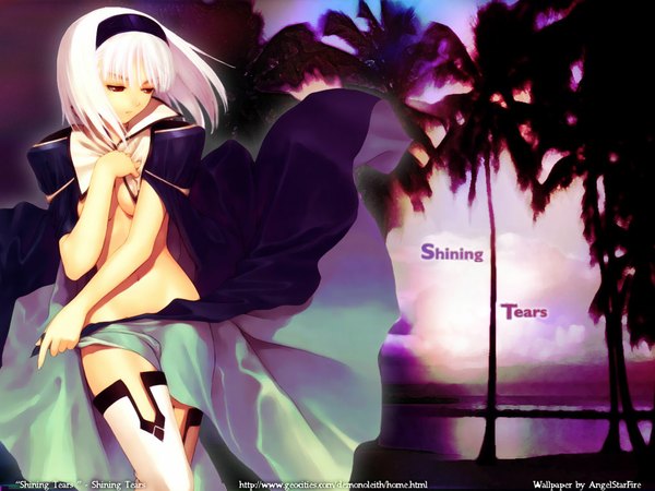 Anime picture 1024x768 with shining (series) shining tears blanc neige tony taka light erotic girl