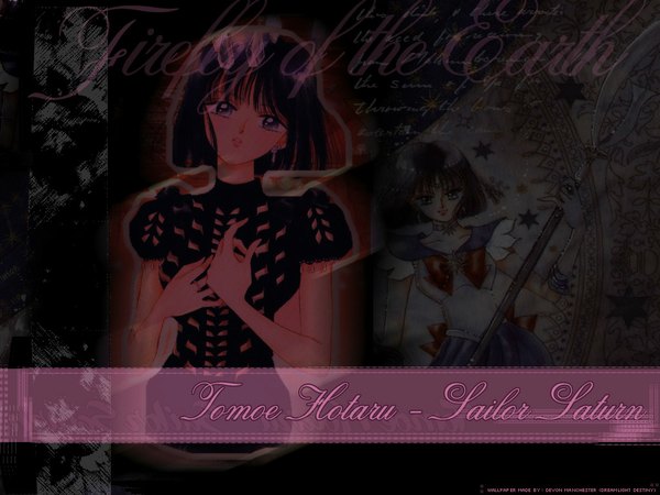 Anime picture 1024x768 with bishoujo senshi sailor moon toei animation tomoe hotaru sailor saturn looking at viewer short hair black hair girl gloves bow earrings glaive tagme