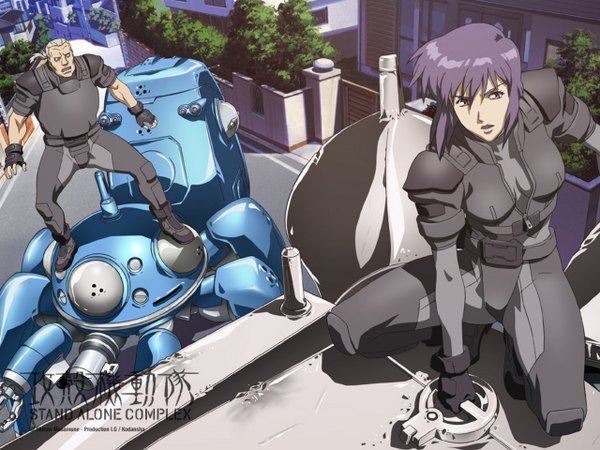 Anime picture 1280x960 with ghost in the shell production i.g kusanagi motoko tachikoma batou