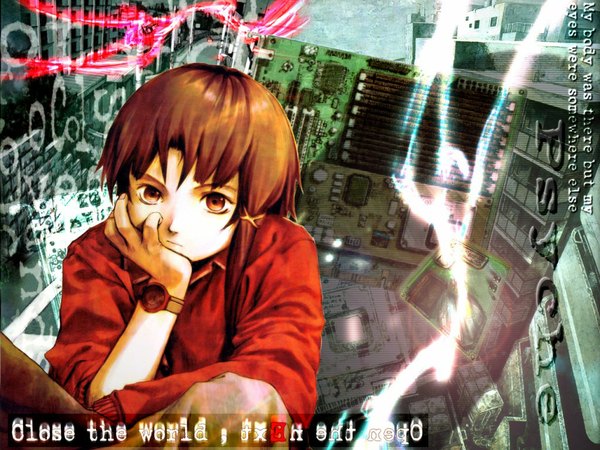 Anime picture 1024x768 with serial experiments lain iwakura lain tagme