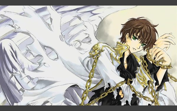 Anime picture 1280x800 with code geass sunrise (studio) kururugi suzaku single wide image