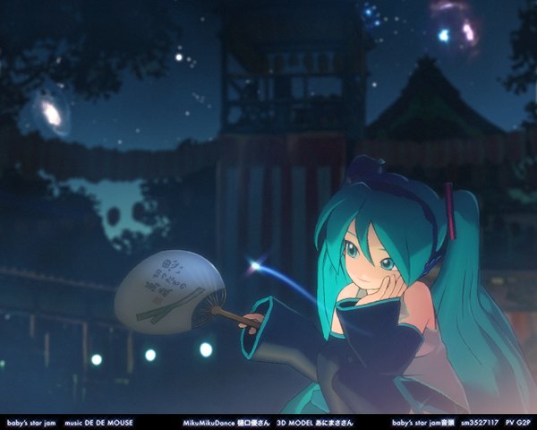 Anime picture 1280x1024 with vocaloid hatsune miku 3d mikumikudance girl
