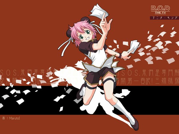 Anime picture 1024x768 with read or die j.c. staff anita king maruto red background paper