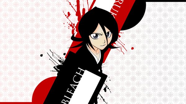 Anime picture 1920x1080 with bleach studio pierrot kuchiki rukia highres blue eyes black hair wide image girl