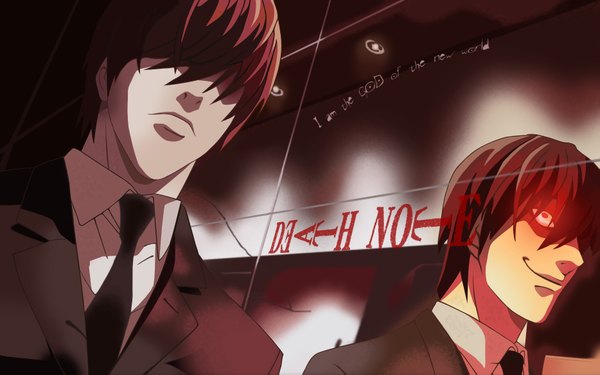 Anime picture 1867x1167 with death note madhouse yagami light highres wide image