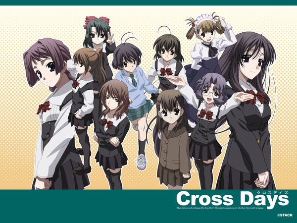 Anime picture 1600x1200 with tagme cross days