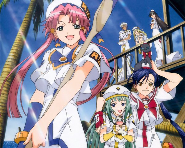 Anime picture 1280x1024 with aria mizunashi akari alice carroll aika s granzchesta alicia florence aria pokoteng athena glory akira e ferrari hime granzchesta president maa