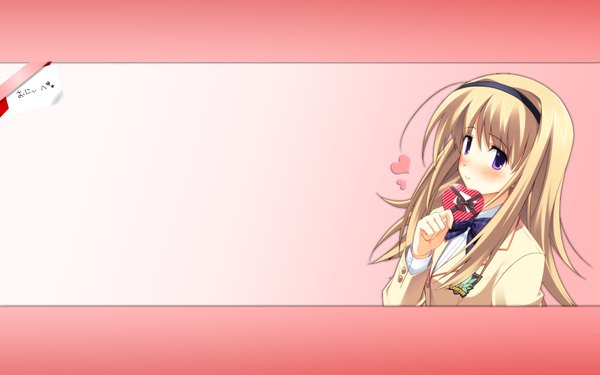 Anime picture 1680x1050 with chaos;head nishijou nanami wide image valentine