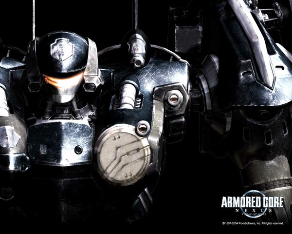 Anime picture 1280x1024 with armored core simple background inscription black background mecha