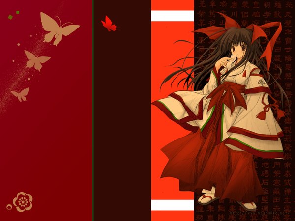 Anime picture 1600x1200 with japanese clothes miko tagme