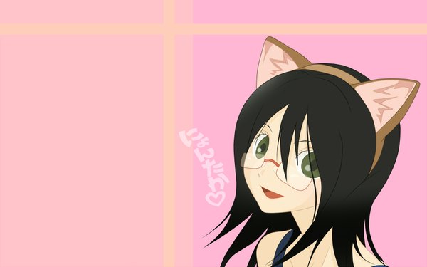 Anime picture 1920x1200 with sayonara zetsubou sensei shaft (studio) fujiyoshi harumi highres wide image animal ears cat girl girl