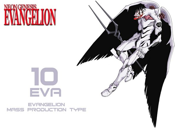 Anime picture 1024x768 with neon genesis evangelion gainax white background wings tagme