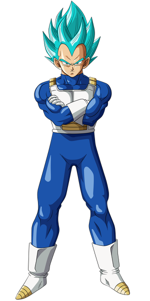 Anime-Bild 3937x7874 mit dragon ball dragon ball z super vegeta nekoar single tall image looking at viewer highres short hair standing absurdres full body aqua hair crossed arms transparent background vector spiked hair boy bodysuit