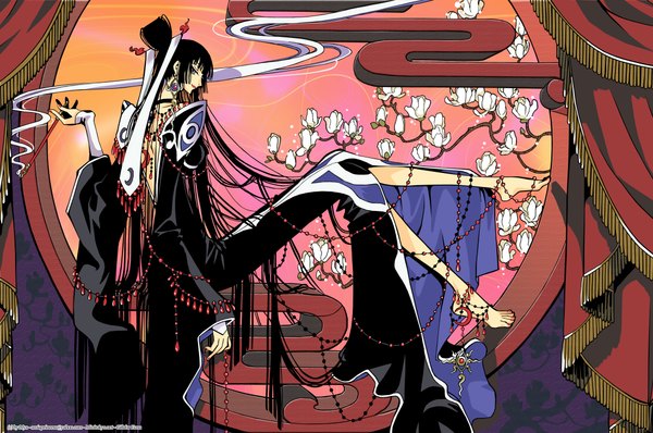 Anime picture 2230x1482 with xxxholic clamp ichihara yuuko highres flower (flowers) magnolia tagme