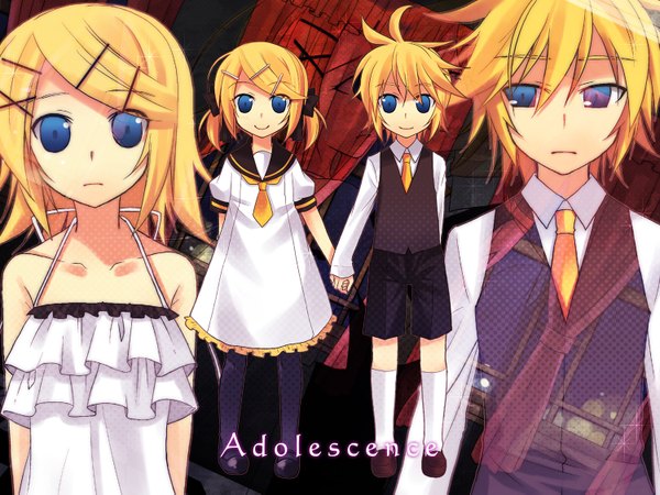 Anime picture 1500x1125 with vocaloid kagamine rin kagamine len tamura hiro girl