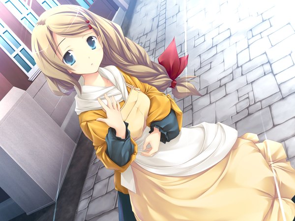 Anime picture 2048x1536 with vanitas no hitsuji (game) alma konrad fue (tsuzuku) single long hair highres blue eyes blonde hair game cg girl