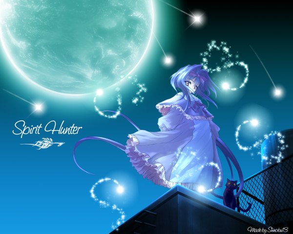 Anime picture 1280x1024 with moon tagme