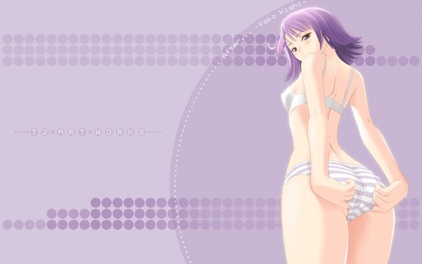 Anime picture 1920x1200 with after kishi youko tony taka highres light erotic wide image ass wallpaper underwear only girl underwear panties