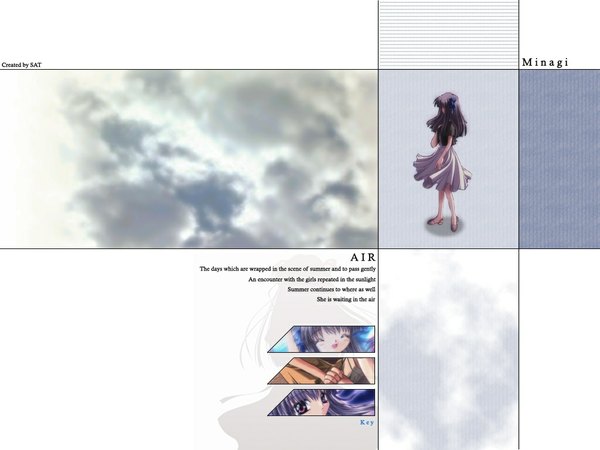 Anime picture 1024x768 with air key (studio) tohno minagi visualart