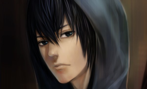 Anime picture 1856x1133 with daomu (grave robbery note) kylin zhang okita koori single highres black hair wide image black eyes realistic brown background boy hood