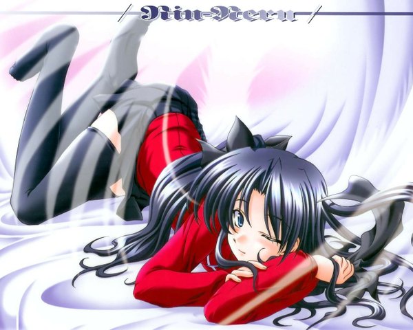 Anime picture 1280x1024 with fate (series) fate/stay night studio deen type-moon toosaka rin