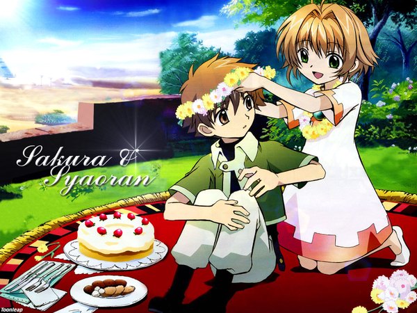 Anime picture 1600x1200 with tsubasa reservoir chronicle clamp sakura hime syaoran tagme