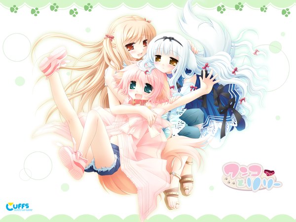 Anime picture 1600x1200 with wanko to lily wanko lily (w&l) touko sakurazawa izumi animal ears tail wallpaper tagme