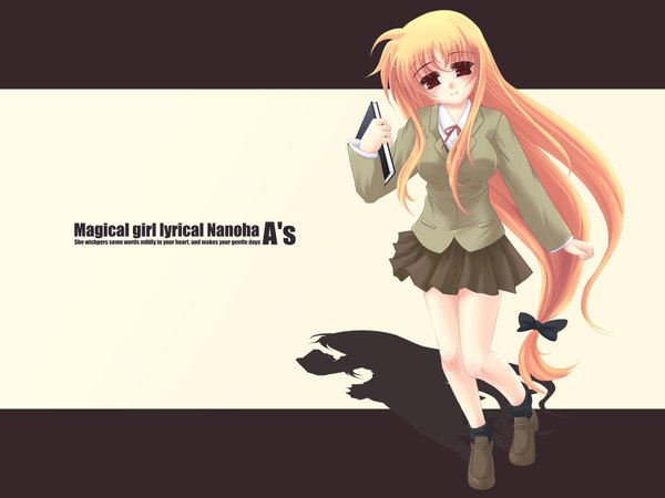 Anime picture 1600x1200 with mahou shoujo lyrical nanoha fate testarossa girl