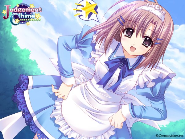 Anime picture 1600x1200 with judgement chime cleenex tissue nishimata aoi maid navel